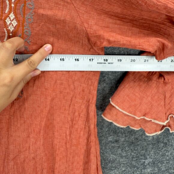 Monoreno Dress Women S Small Pink Geometric Shift Short Round Neck Long Sleeve - Picture 4 of 6